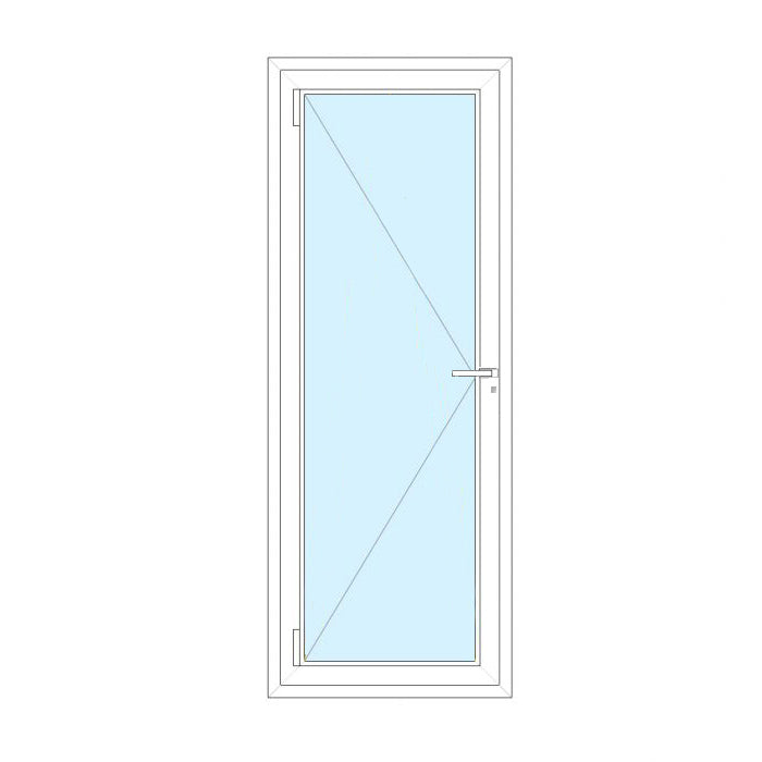 Porta con serratura in LEGNO LACCATO/ALLUMINIO EFFETTO LEGNO 1 anta