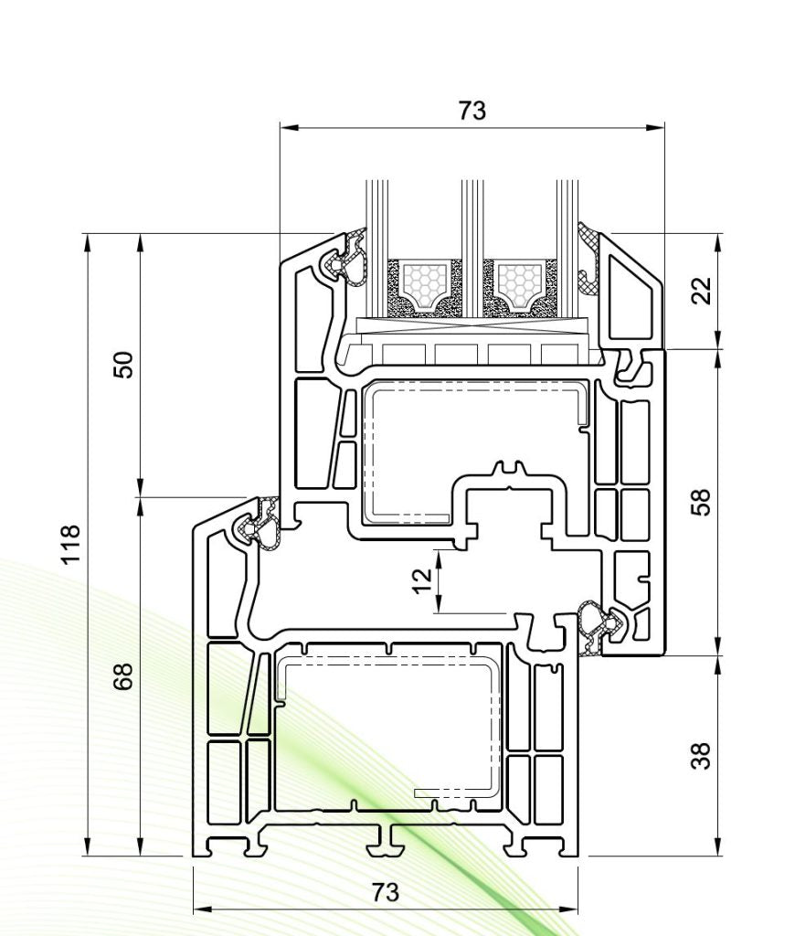Portafinestra in PVC 2 ante