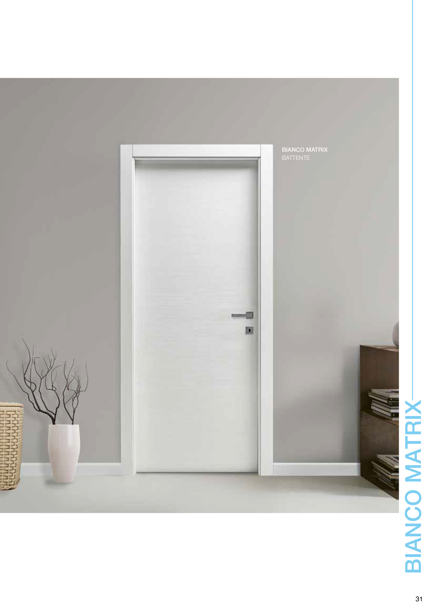 Porta da interno 1 anta battente BIANCO MATRIX