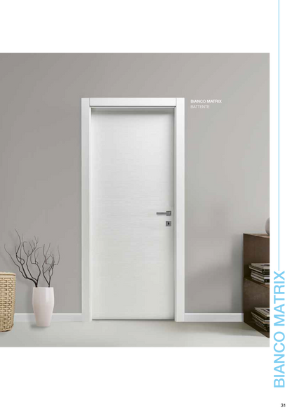 Porta da interno 1 anta battente BIANCO MATRIX