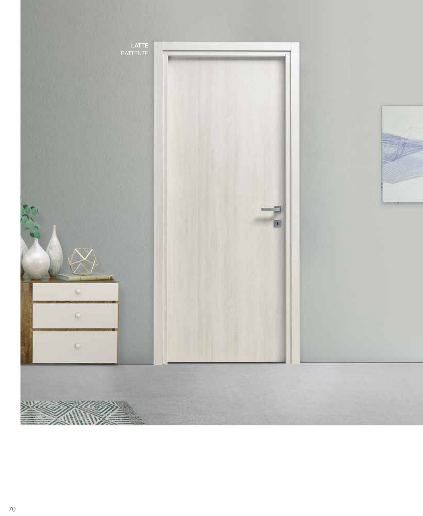 Porta da interno 1 anta battente LATTE