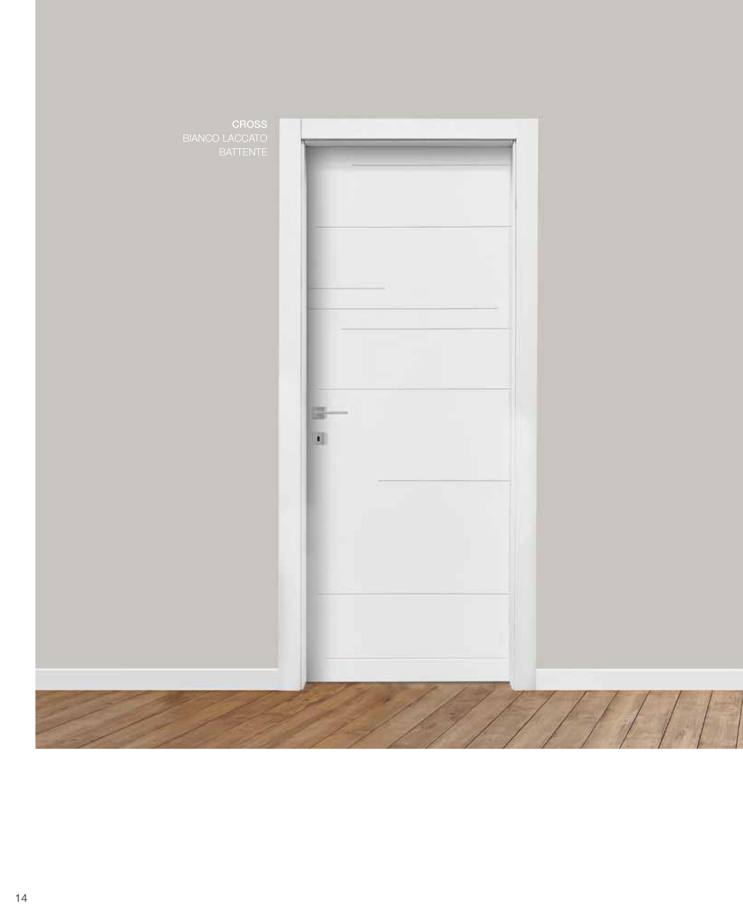 Porta da interno 1 anta battente CROSS BIANCO LACCATO