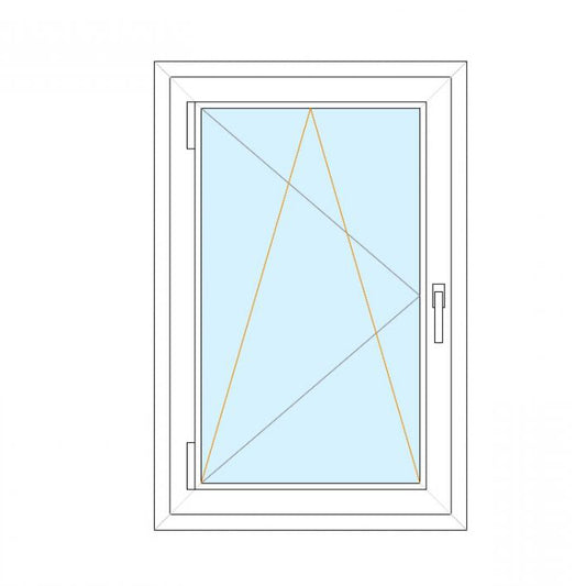 Finestra in PVC 2 ante bianco liscio