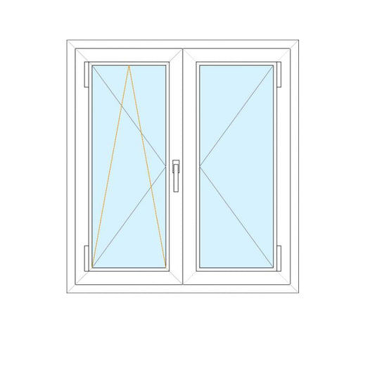 Finestra in PVC 2 ante bianco liscio