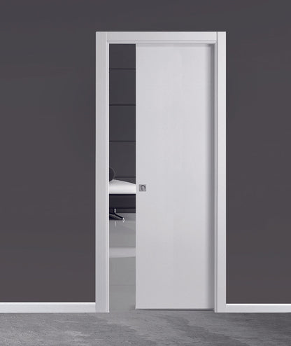 Porta da interno 1 anta scorrevole interno muro BIANCO HD