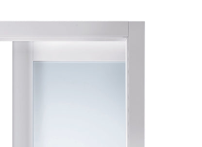 Porta da interno 1 anta scorrevole interno muro BIANCO HD VETRO