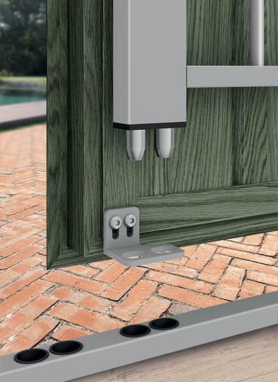 Combinato persiana BLINDATA stecche fisse + inferriata portafinestra 1 anta