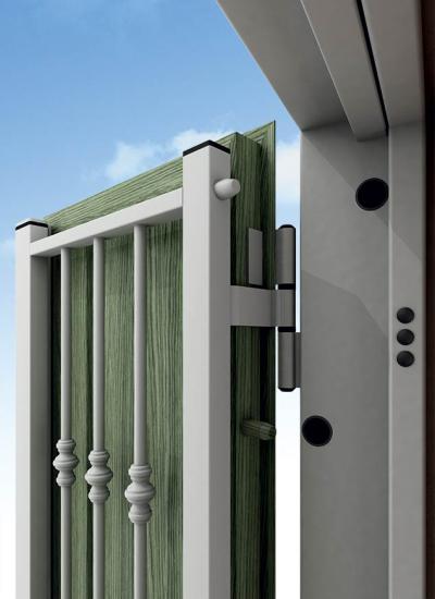 Combinato persiana BLINDATA stecche fisse + inferriata portafinestra 1 anta