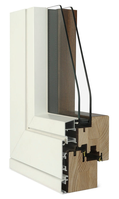 Finestra in LEGNO MORDENZATO/ALLUMINIO EFFETTO LEGNO 1 anta