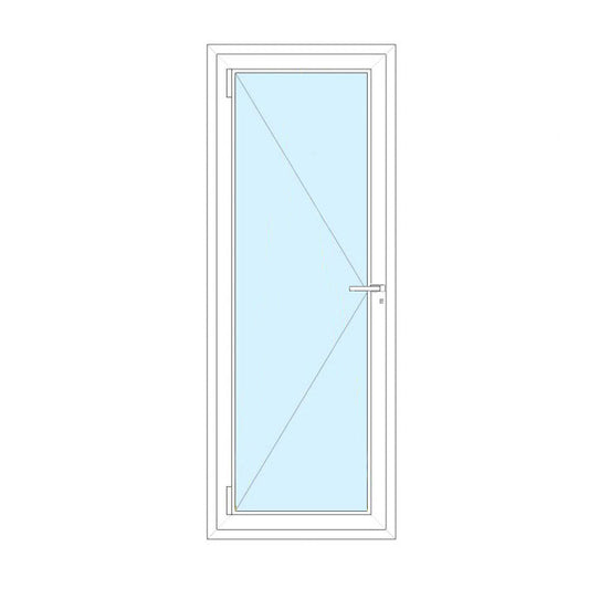 Porta con serratura in LEGNO MORDENZATO/ALLUMINIO EFFETTO LEGNO 1 anta