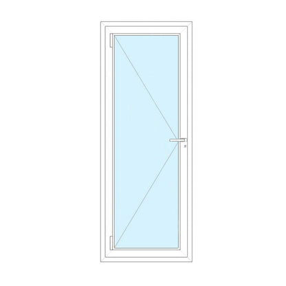 Porta con serratura in LEGNO LACCATO/ALLUMINIO EFFETTO LEGNO 1 anta